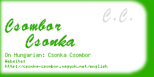 csombor csonka business card